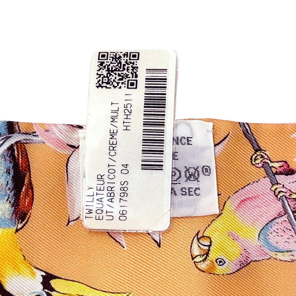 HERMES Black Silk Scarf - Picture 6 of 8